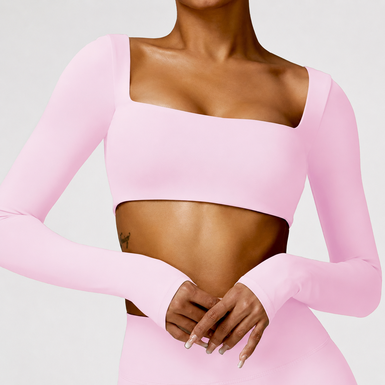Square Neck Long Sleeve
