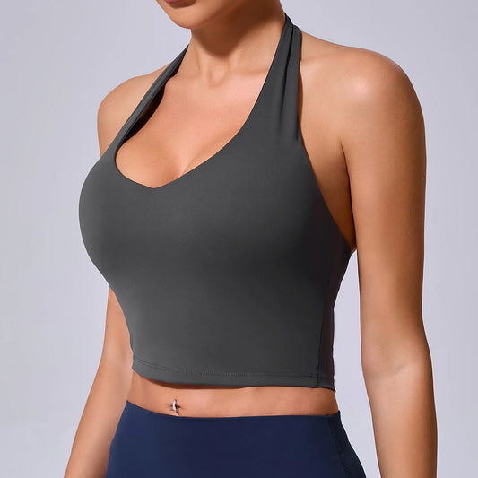 Low Back Halter Tank Top