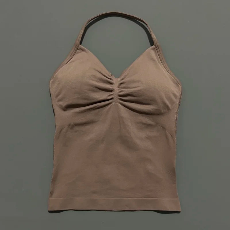 Dynamic Tank With Removable Pads V Neck Sports Sleeveless