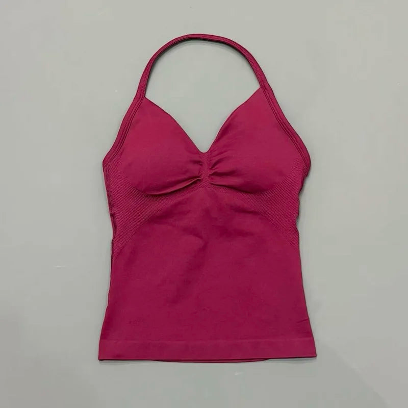 Dynamic Tank With Removable Pads V Neck Sports Sleeveless