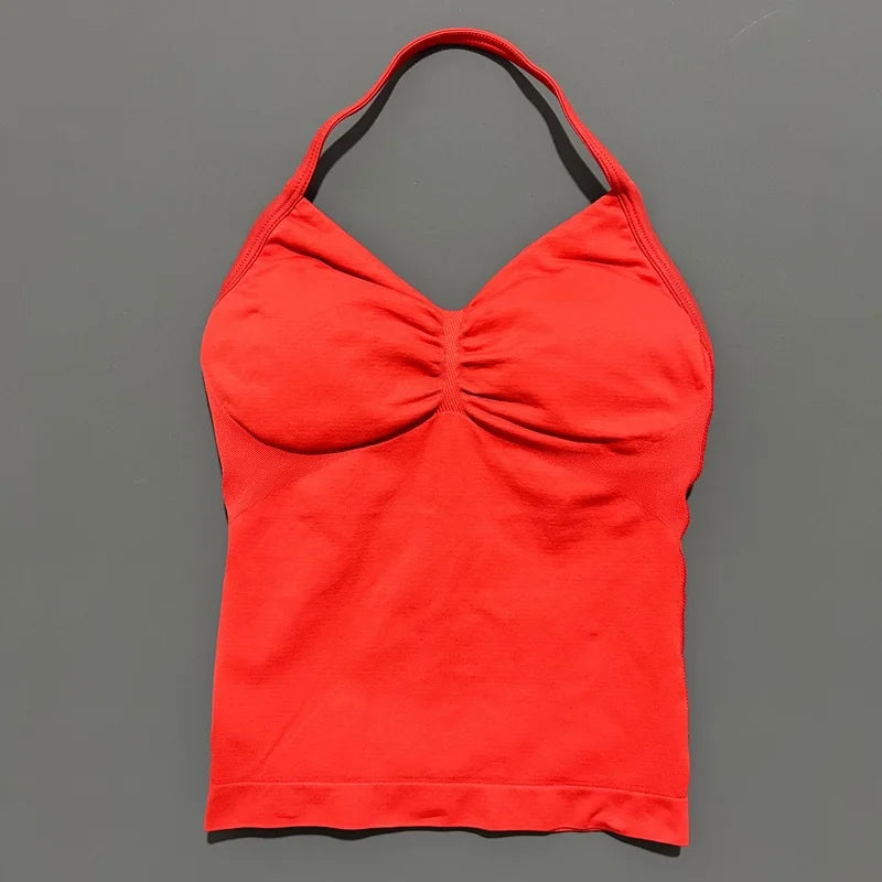 Dynamic Tank With Removable Pads V Neck Sports Sleeveless