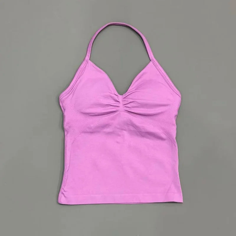 Dynamic Tank With Removable Pads V Neck Sports Sleeveless