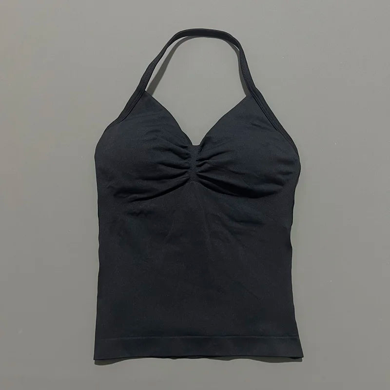 Dynamic Tank With Removable Pads V Neck Sports Sleeveless