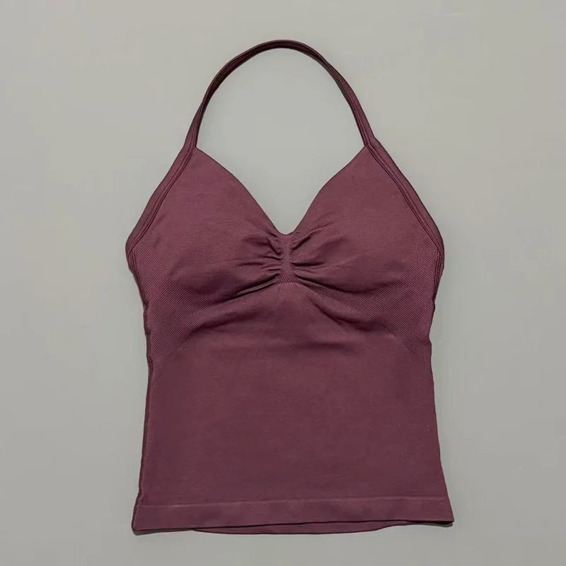 Dynamic Tank With Removable Pads V Neck Sports Sleeveless