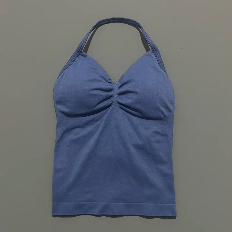 Dynamic Tank With Removable Pads V Neck Sports Sleeveless
