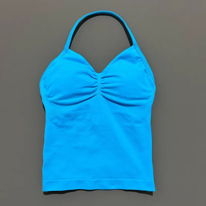 Dynamic Tank With Removable Pads V Neck Sports Sleeveless
