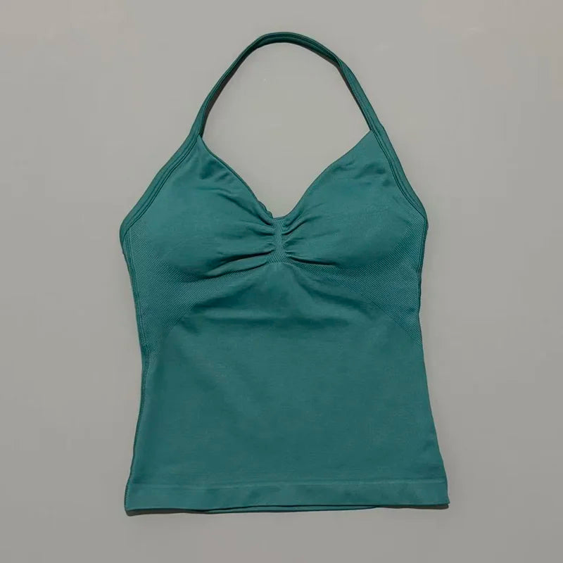 Dynamic Tank With Removable Pads V Neck Sports Sleeveless