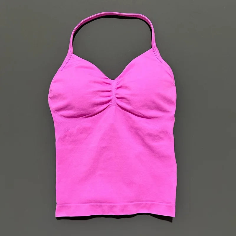 Dynamic Tank With Removable Pads V Neck Sports Sleeveless