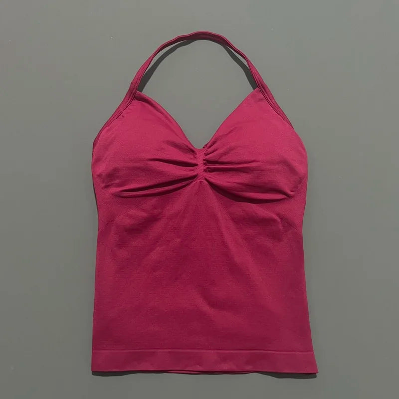 Dynamic Tank With Removable Pads V Neck Sports Sleeveless
