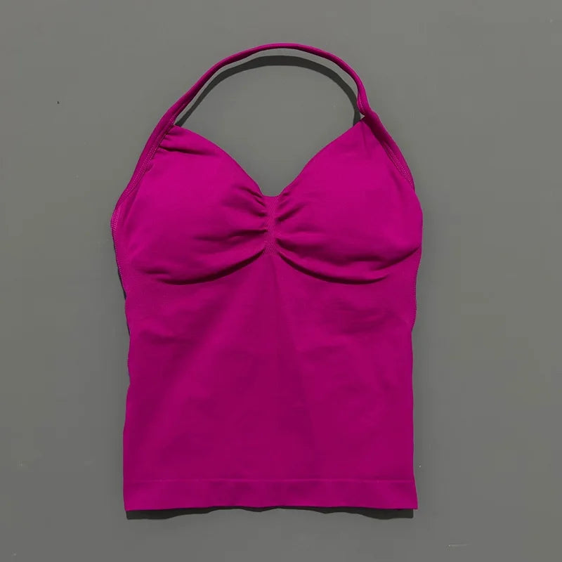 Dynamic Tank With Removable Pads V Neck Sports Sleeveless