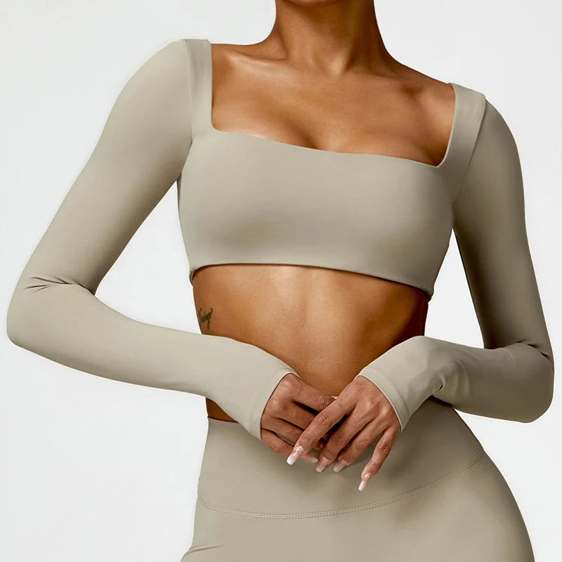 Square Neck Long Sleeve