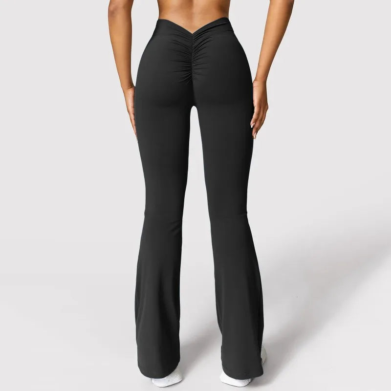V-back Flare Leggings