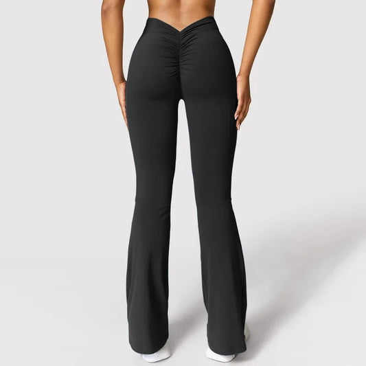 V-back Flare Leggings