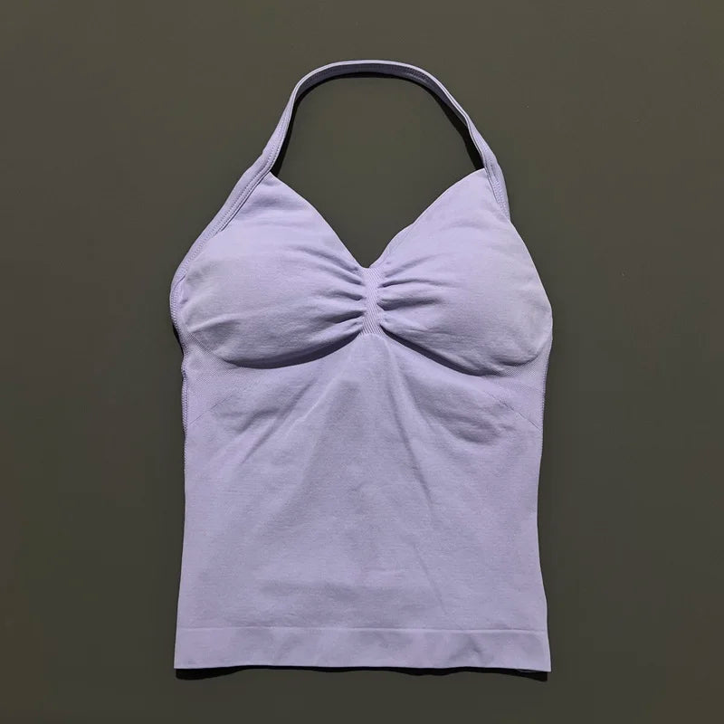 Dynamic Tank With Removable Pads V Neck Sports Sleeveless