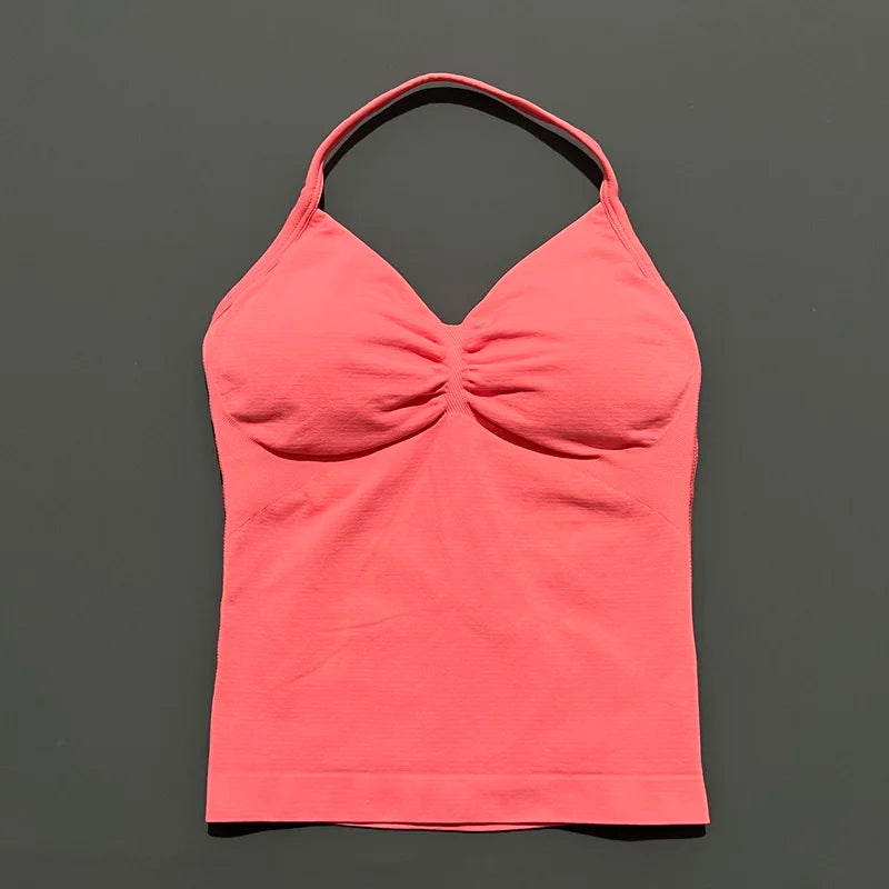 Dynamic Tank With Removable Pads V Neck Sports Sleeveless