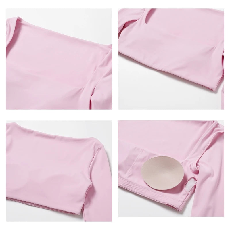 Square Neck Long Sleeve