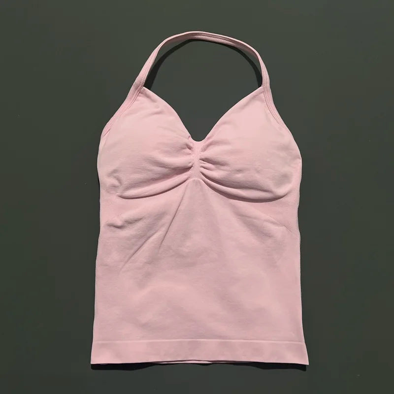 Dynamic Tank With Removable Pads V Neck Sports Sleeveless