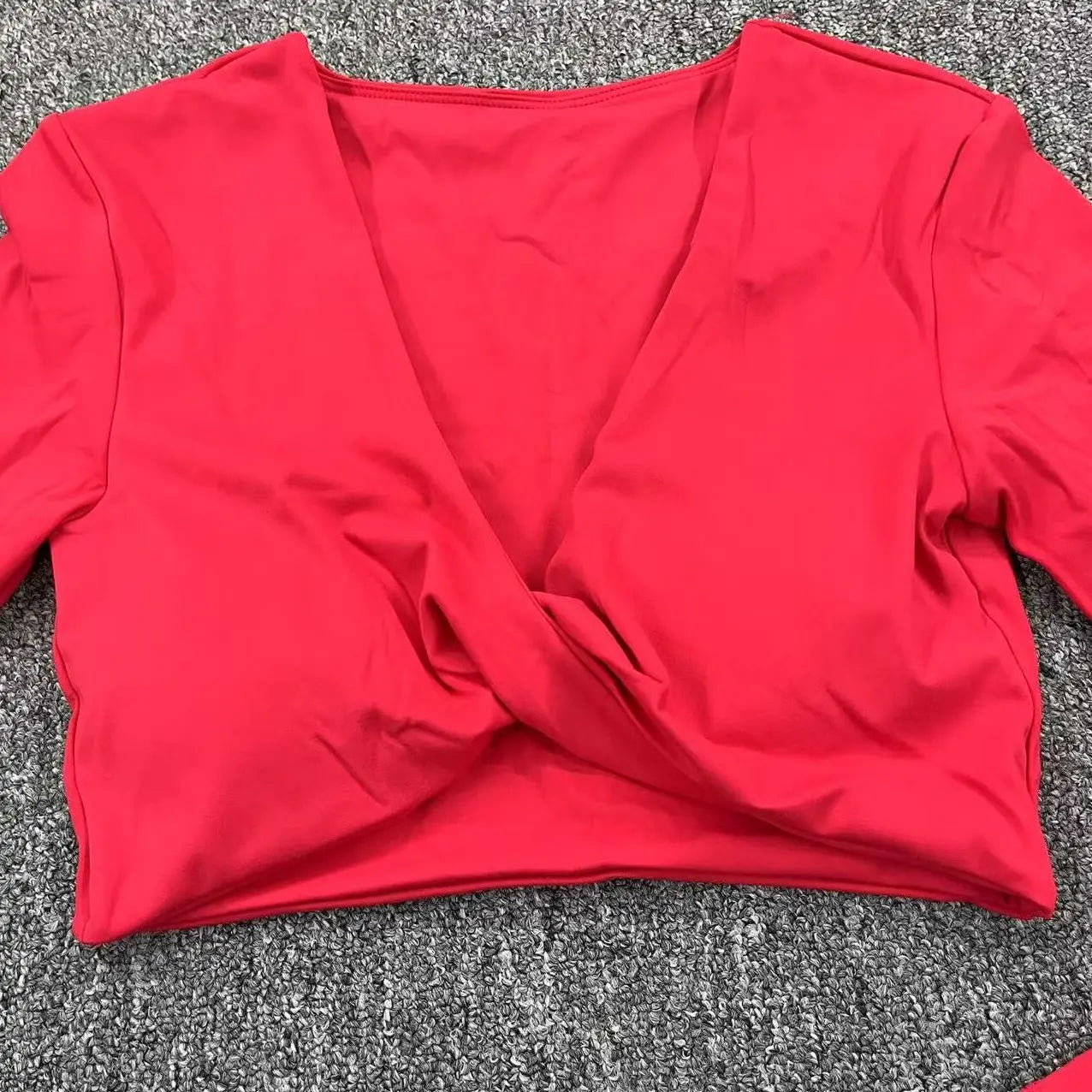 Deep V Twist Long Sleeve