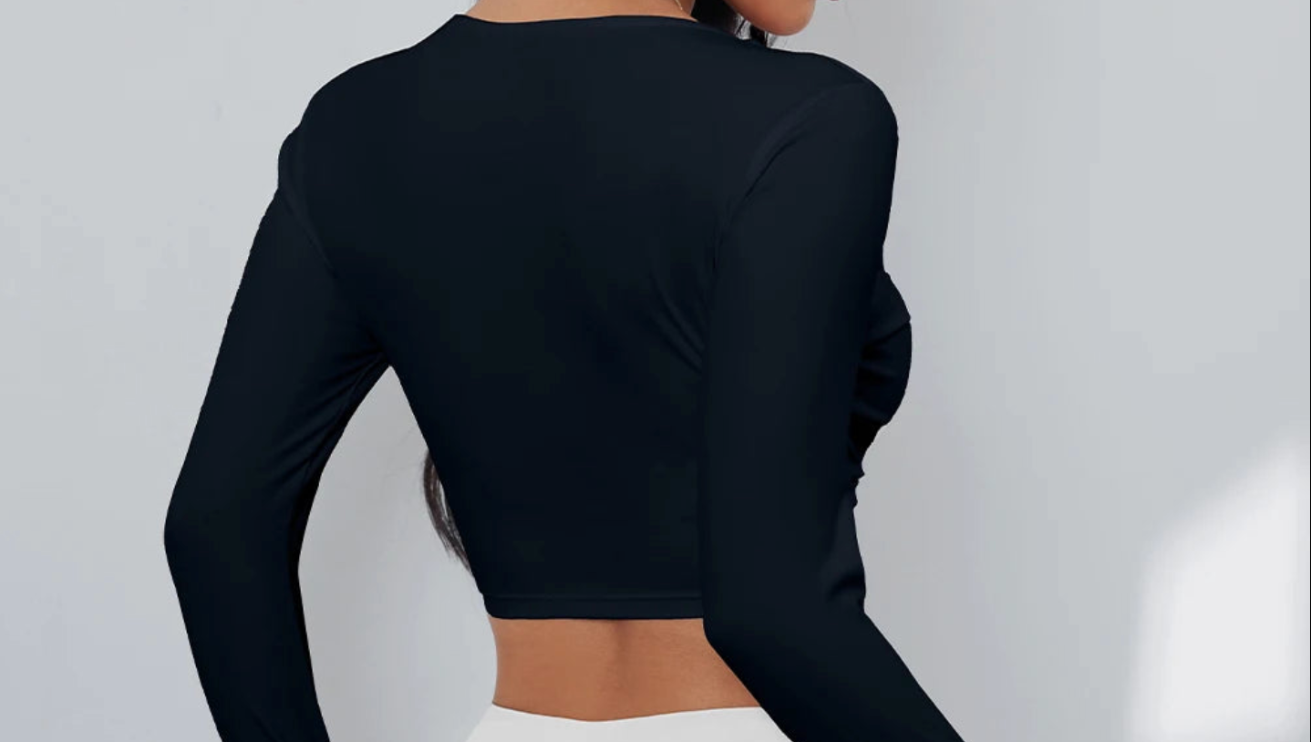 V-Neck Knot Long Sleeve