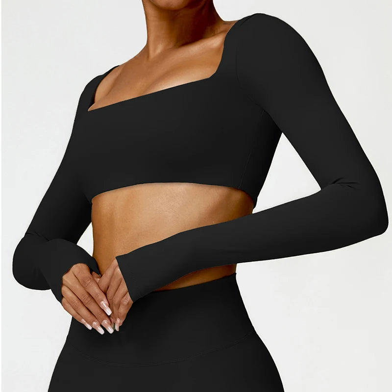 Square Neck Long Sleeve