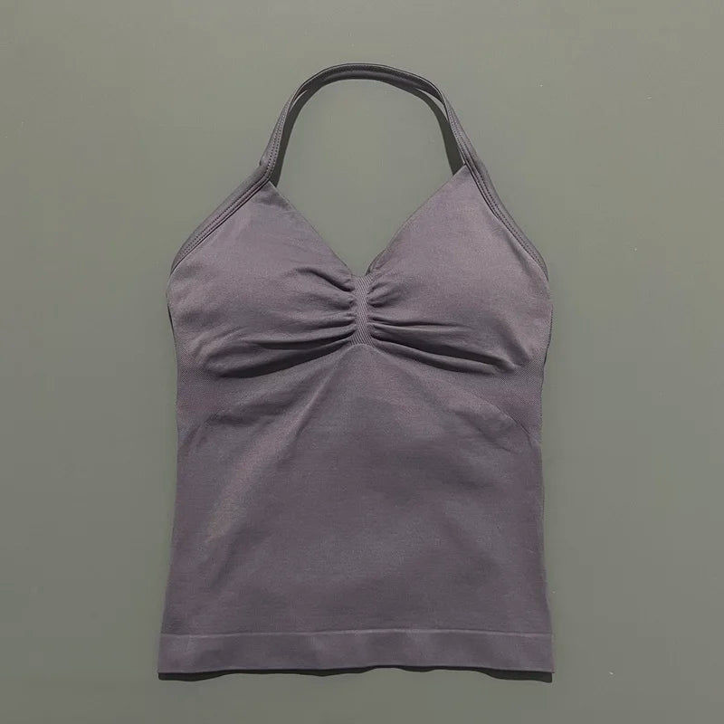 Dynamic Tank With Removable Pads V Neck Sports Sleeveless