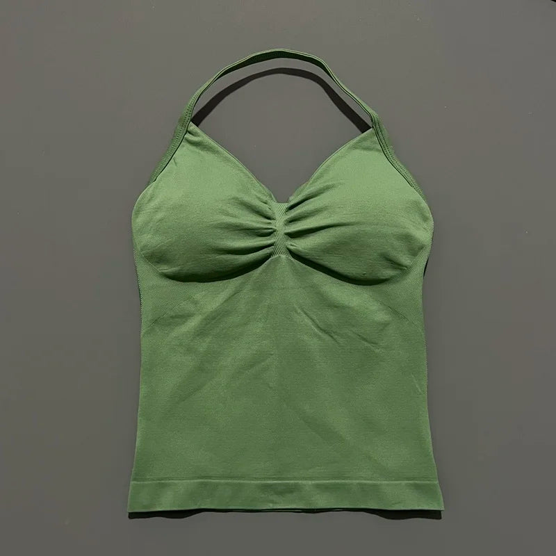 Dynamic Tank With Removable Pads V Neck Sports Sleeveless
