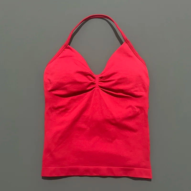 Dynamic Tank With Removable Pads V Neck Sports Sleeveless