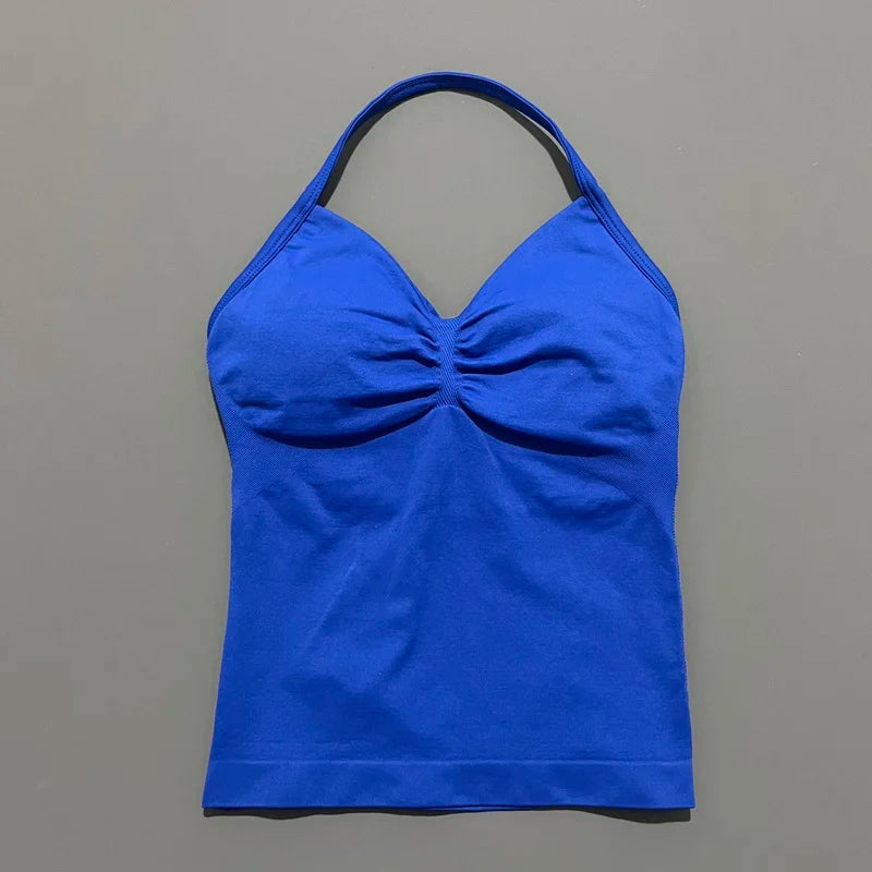 Dynamic Tank With Removable Pads V Neck Sports Sleeveless