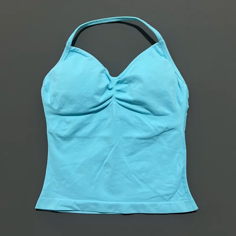 Dynamic Tank With Removable Pads V Neck Sports Sleeveless